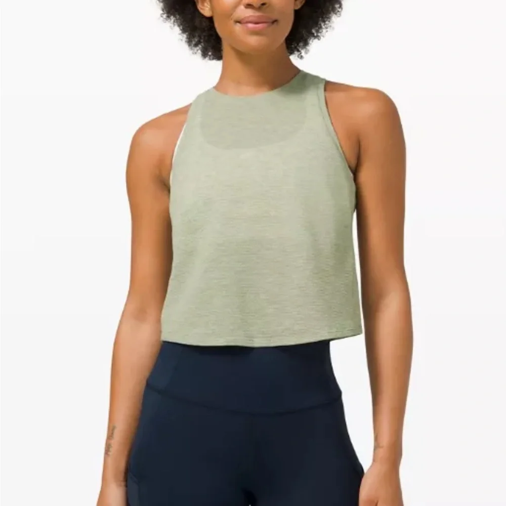 Mesh Moss Green Lululemon Tank - Picture 1 of 4